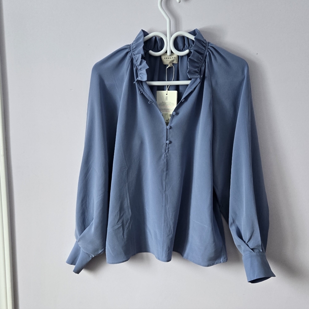 Sezane Loubna Silk Blouse